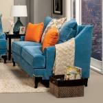 Vincenzo Love Seat Peacock Blue